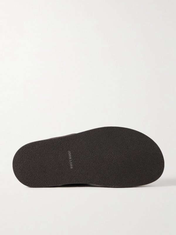 Milford Leather-Trimmed Suede Sandals - E1