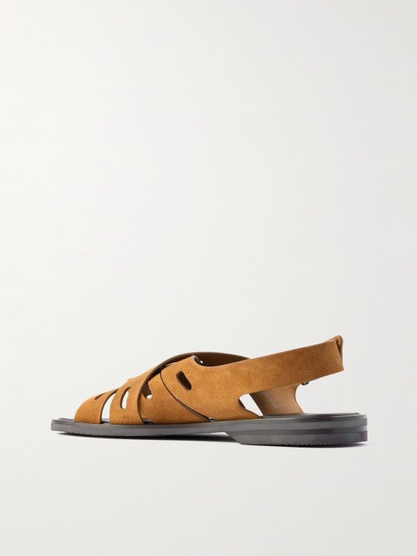 Seaford Cutout Suede Sandals - BK
