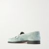 Bath Leather-Trimmed Suede Loafers - BK