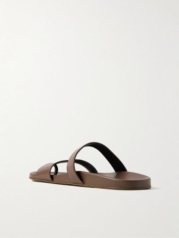 Hugh Full-Grain Leather Sandals - BK Hugh Full-Grain Leather Sandals - BK