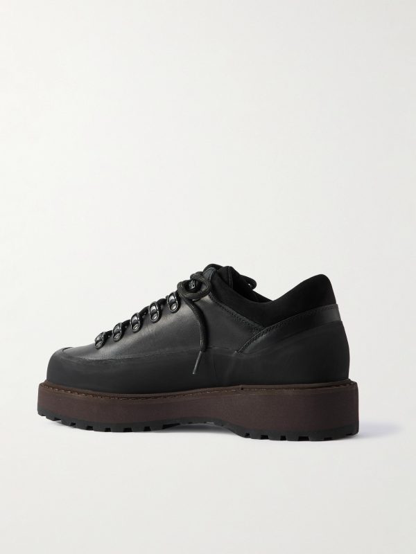 Cornaro Gomma Rubber and Suede-Trimmed Leather Sneakers - BK