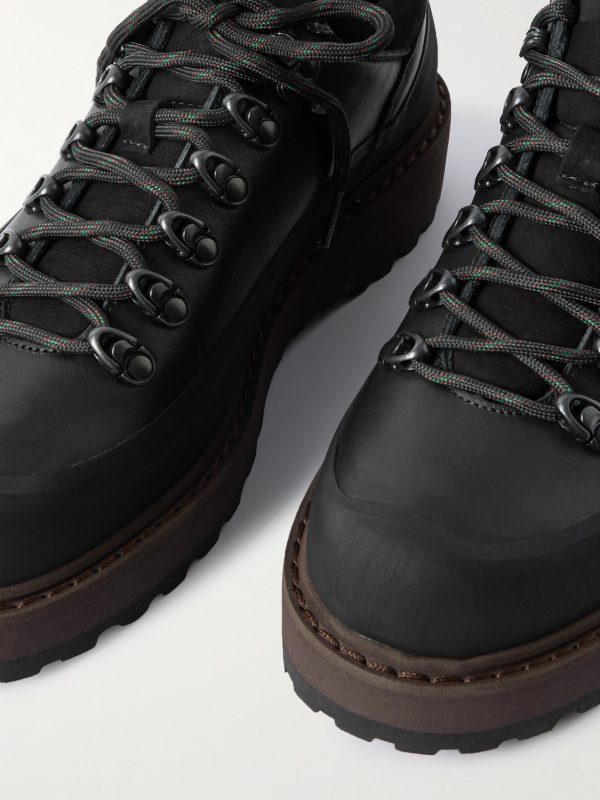 Cornaro Gomma Rubber and Suede-Trimmed Leather Sneakers - CU