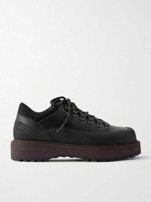 Cornaro Gomma Rubber and Suede-Trimmed Leather Sneakers