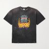 + Neighborhood Distressed Paint-Splattered Printed Cotton-Jersey T-Shirt + Neighborhood Distressed Paint-Splattered Printed Cotton-Jersey T-Shirt