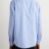 Button-Down Collar Logo-Embroidered Striped Cotton-Poplin Shirt - BK Button-Down Collar Logo-Embroidered Striped Cotton-Poplin Shirt - BK