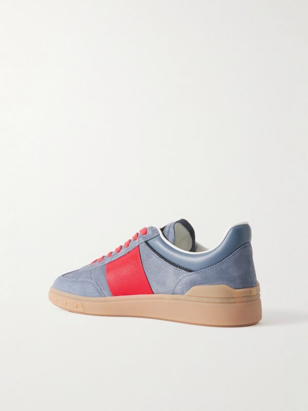 Upvillage Leather-Trimmed Suede Sneakers - BK Upvillage Leather-Trimmed Suede Sneakers - BK