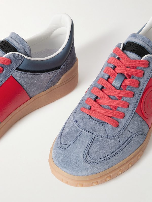 Upvillage Leather-Trimmed Suede Sneakers - CU Upvillage Leather-Trimmed Suede Sneakers - CU