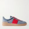 Upvillage Leather-Trimmed Suede Sneakers Upvillage Leather-Trimmed Suede Sneakers