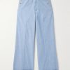 Wide-Leg Cotton-Chambray Trousers Wide-Leg Cotton-Chambray Trousers