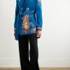 Belted Sequin-Embellished Cotton-Velvet Jacket - OU