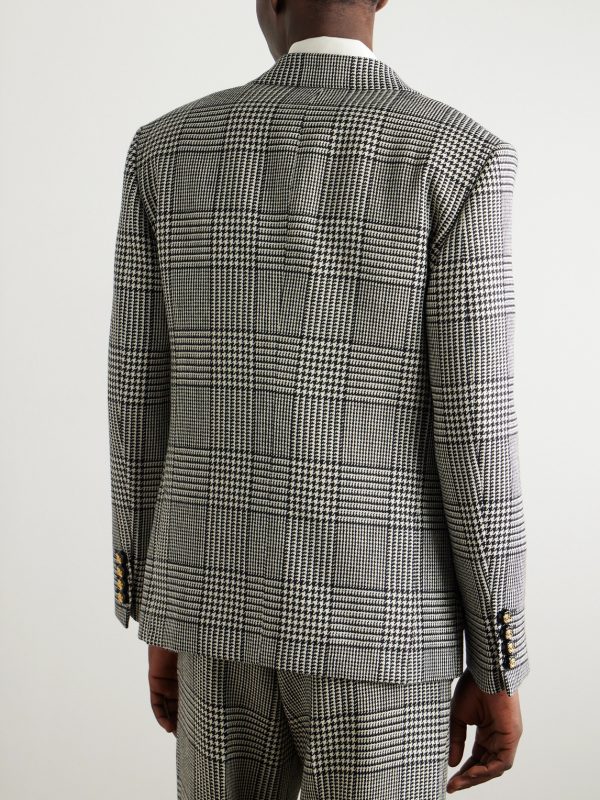 Prince of Wales Checked Wool Suit Jacket - BK Prince of Wales Checked Wool Suit Jacket - BK