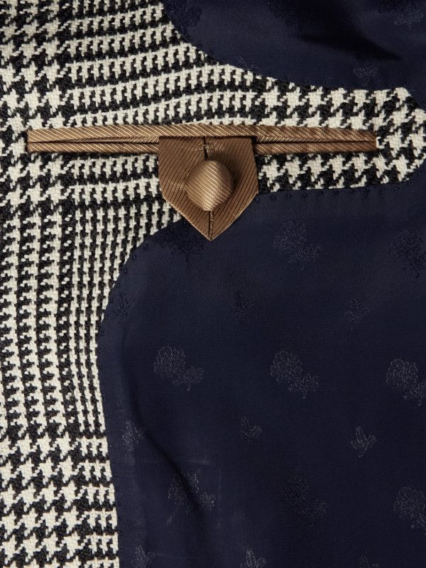Prince of Wales Checked Wool Suit Jacket - E1 Prince of Wales Checked Wool Suit Jacket - E1