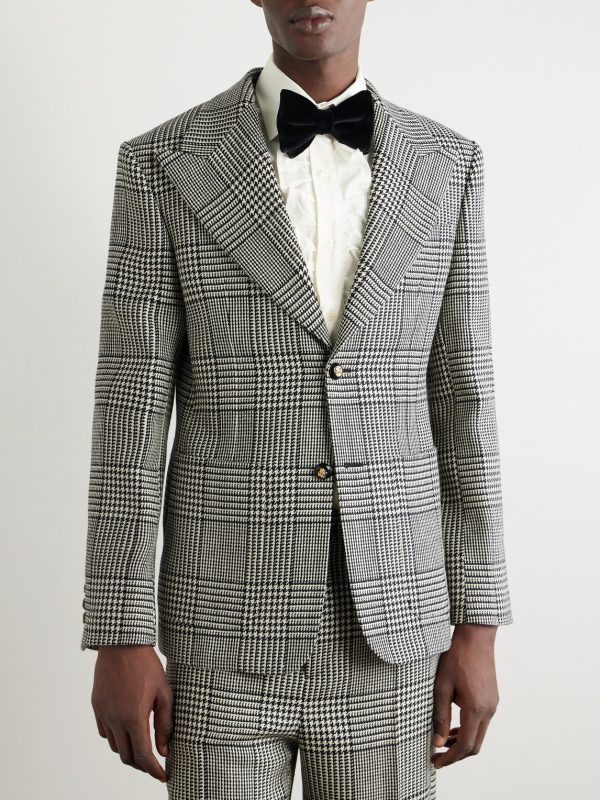 Prince of Wales Checked Wool Suit Jacket - FR Prince of Wales Checked Wool Suit Jacket - FR