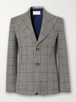 Prince of Wales Checked Wool Suit Jacket Prince of Wales Checked Wool Suit Jacket