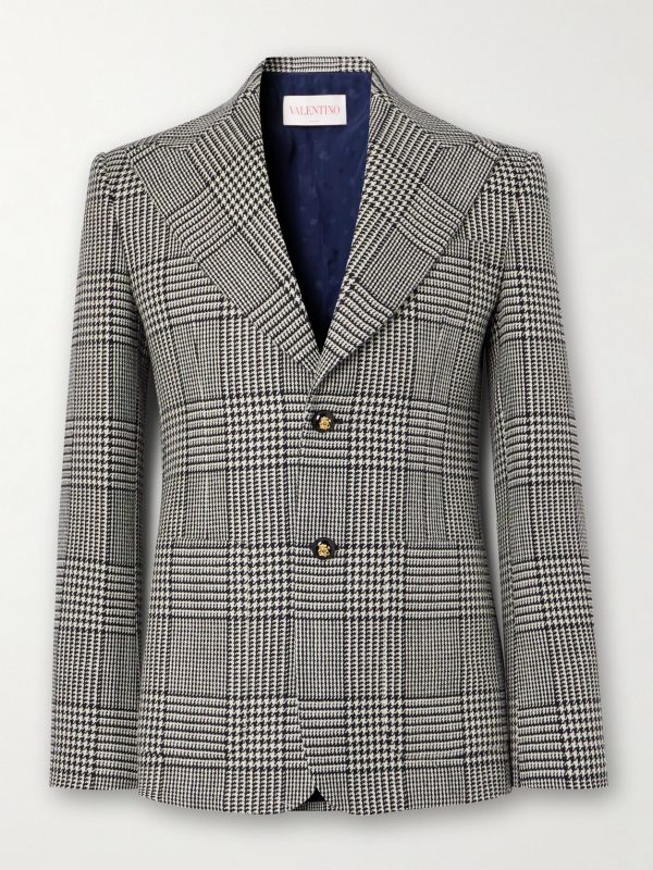 Prince of Wales Checked Wool Suit Jacket Prince of Wales Checked Wool Suit Jacket