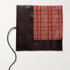 + WM Brown Textured Vegan Leather Knife Roll - BK + WM Brown Textured Vegan Leather Knife Roll - BK