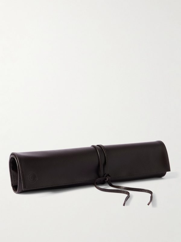 + WM Brown Textured Vegan Leather Knife Roll + WM Brown Textured Vegan Leather Knife Roll