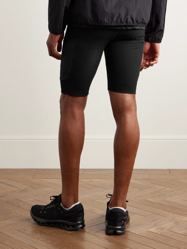 Cargo Compression Panelled Stretch-Jersey Half-Length Tights - BK Cargo Compression Panelled Stretch-Jersey Half-Length Tights - BK