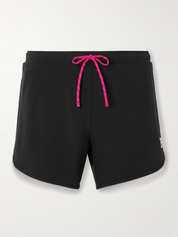 Straight-Leg Logo-Print 5" Stretch-Jersey Running Shorts