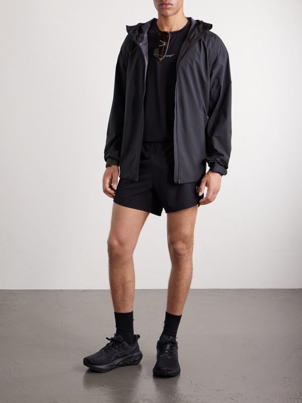 Straight-Leg Logo-Print 5" Stretch-Jersey Running Shorts - OU