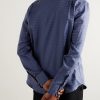 Striped Cotton-Blend Jacquard Shirt - BK Striped Cotton-Blend Jacquard Shirt - BK