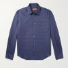 Striped Cotton-Blend Jacquard Shirt Striped Cotton-Blend Jacquard Shirt