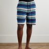 Straight-Leg Striped Cotton-Blend Bouclé Drawstring Shorts - FR Straight-Leg Striped Cotton-Blend Bouclé Drawstring Shorts - FR