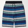 Straight-Leg Striped Cotton-Blend Bouclé Drawstring Shorts Straight-Leg Striped Cotton-Blend Bouclé Drawstring Shorts