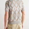 Slim-Fit Silk and Cotton-Blend Polo Shirt - BK Slim-Fit Silk and Cotton-Blend Polo Shirt - BK