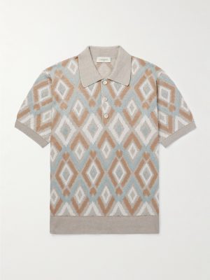 Slim-Fit Silk and Cotton-Blend Polo Shirt Slim-Fit Silk and Cotton-Blend Polo Shirt