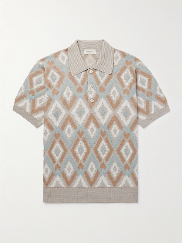 Slim-Fit Silk and Cotton-Blend Polo Shirt Slim-Fit Silk and Cotton-Blend Polo Shirt