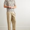 Slim-Fit Silk and Cotton-Blend Polo Shirt - OU Slim-Fit Silk and Cotton-Blend Polo Shirt - OU