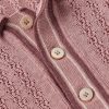 Striped Pointelle-Knit Silk and Linen-Blend Polo Shirt - CU Striped Pointelle-Knit Silk and Linen-Blend Polo Shirt - CU