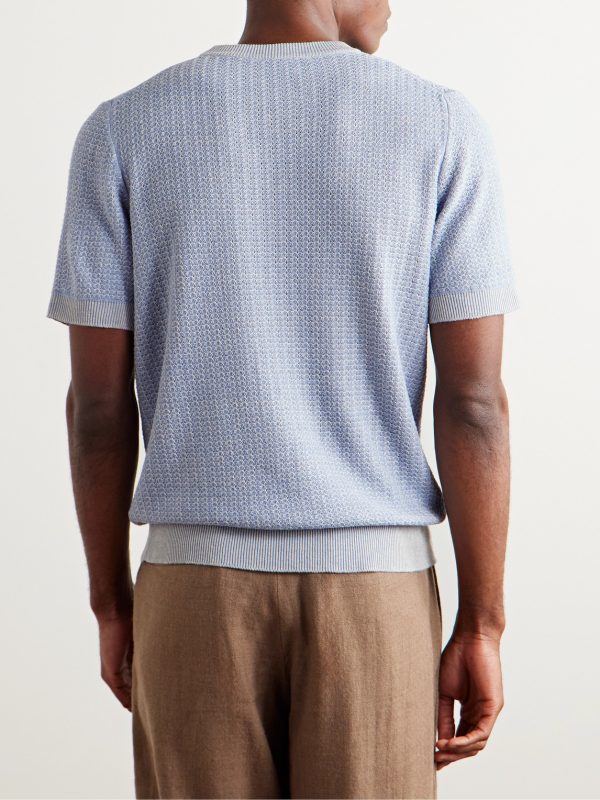 Silk and Linen-Blend T-Shirt - BK Silk and Linen-Blend T-Shirt - BK