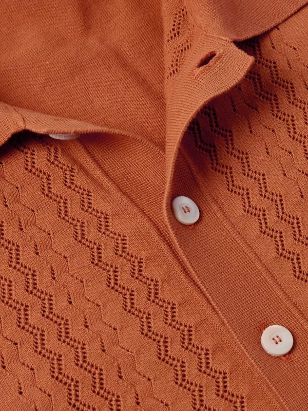 Pointelle-Knit Cotton Shirt - CU Pointelle-Knit Cotton Shirt - CU