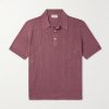 Cable-Knit Silk and Linen-Blend Polo Shirt