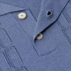 Slim-Fit Striped Pointelle-Knit Silk and Cotton-Blend Polo Shirt - CU Slim-Fit Striped Pointelle-Knit Silk and Cotton-Blend Polo Shirt - CU
