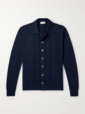 Pointelle-Knit Cotton Shirt