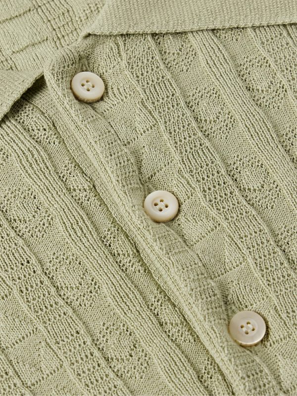 Slim-Fit Pointelle-Knit Silk and Cotton-Blend Polo Shirt - CU Slim-Fit Pointelle-Knit Silk and Cotton-Blend Polo Shirt - CU