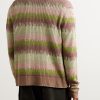 Striped Silk and Linen-Blend Cardigan - BK Striped Silk and Linen-Blend Cardigan - BK