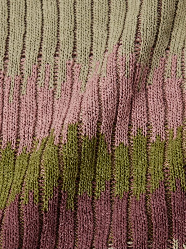 Striped Silk and Linen-Blend Cardigan - CU Striped Silk and Linen-Blend Cardigan - CU