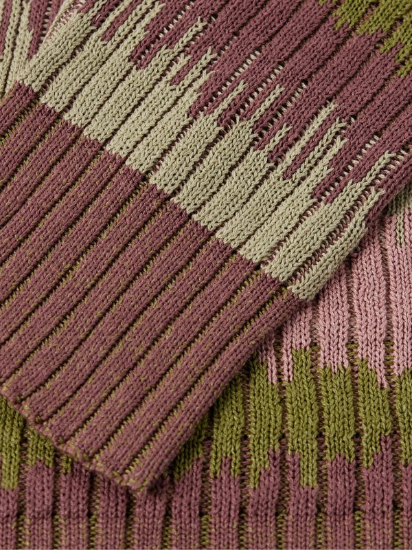 Striped Silk and Linen-Blend Cardigan - E1 Striped Silk and Linen-Blend Cardigan - E1