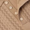 Pointelle-Knit Cotton Polo Shirt - CU