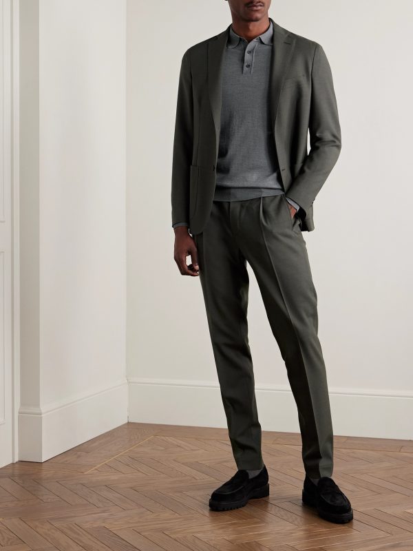 Slim-Fit Virgin Wool-Blend Suit Jacket - OU Slim-Fit Virgin Wool-Blend Suit Jacket - OU