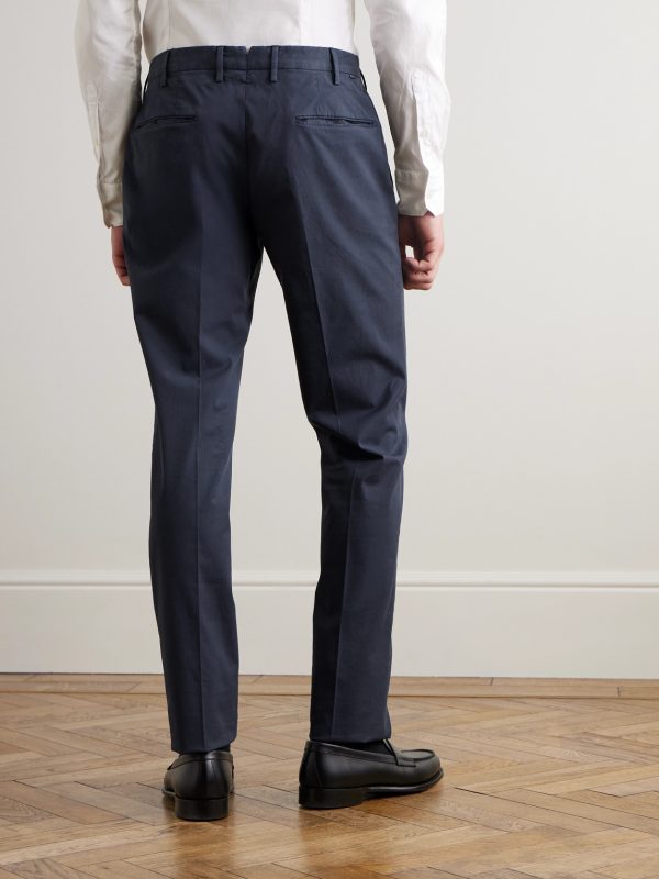 Venezia 1951 Slim-Fit Stretch-Cotton Twill Trousers - BK