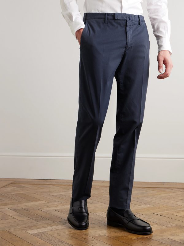 Venezia 1951 Slim-Fit Stretch-Cotton Twill Trousers - FR