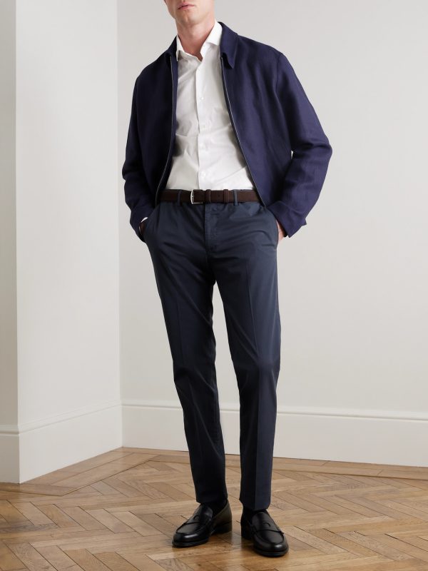 Venezia 1951 Slim-Fit Stretch-Cotton Twill Trousers - OU