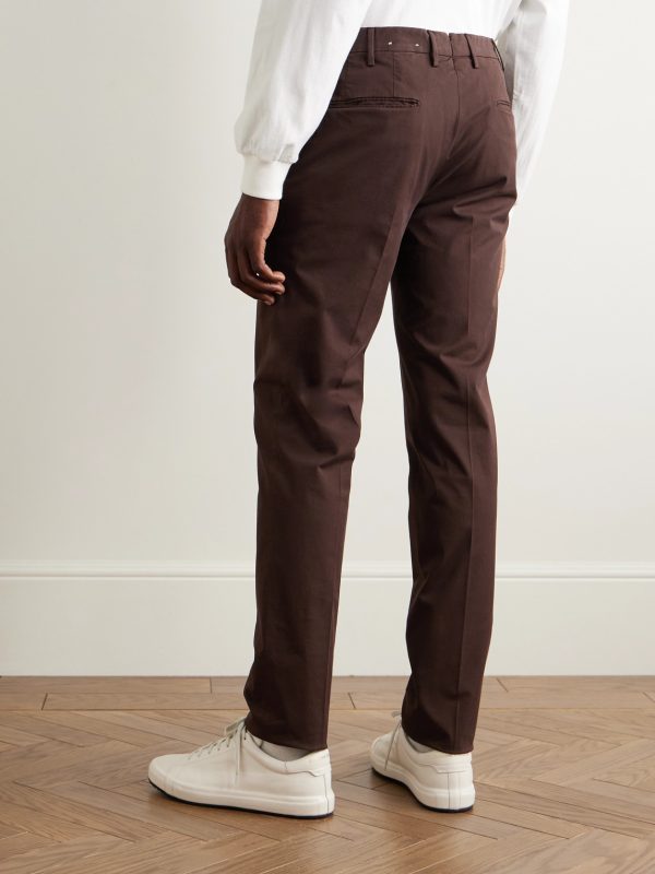 Venezia 1951 Straight-Leg Stretch-Cotton Twill Trousers - BK