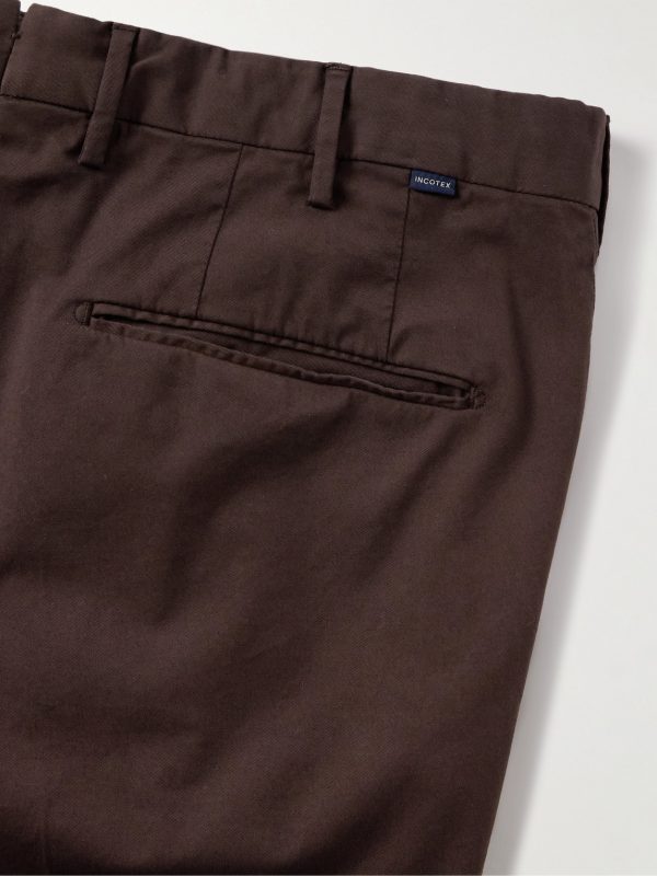 Venezia 1951 Straight-Leg Stretch-Cotton Twill Trousers - CU