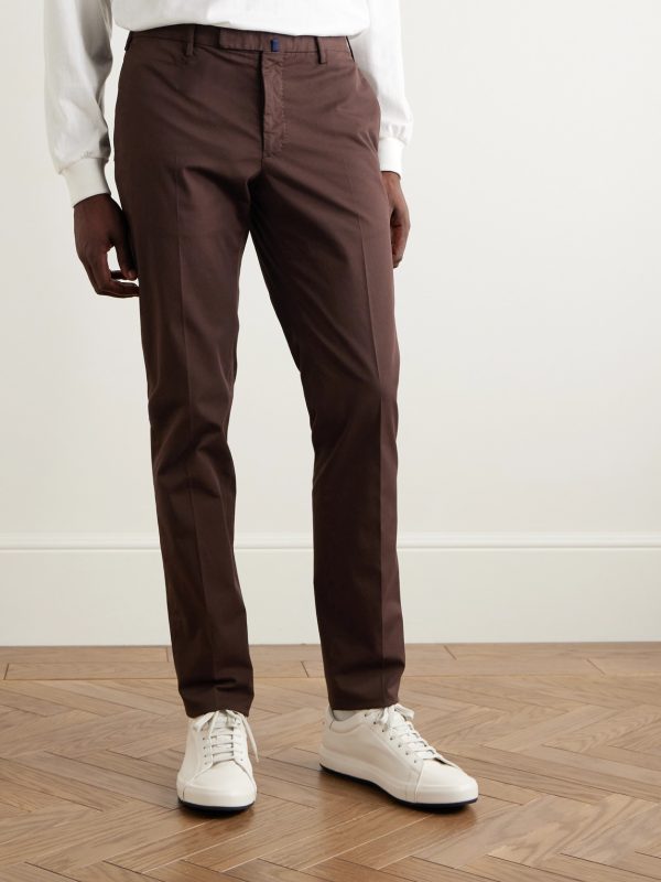 Venezia 1951 Straight-Leg Stretch-Cotton Twill Trousers - FR